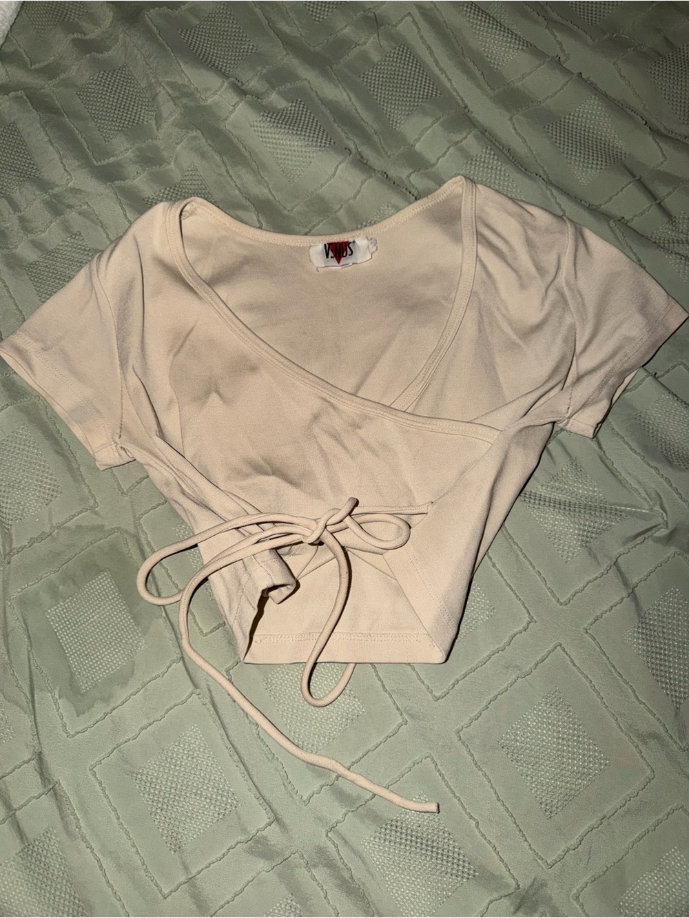 Women’s Wrap Crop Top - Cream